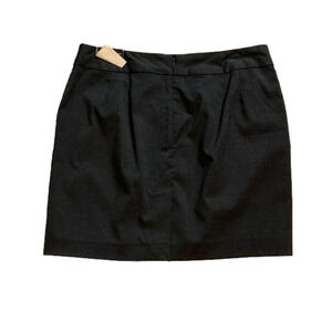Dark grey charcoal tailored skirt size 12P back zipper